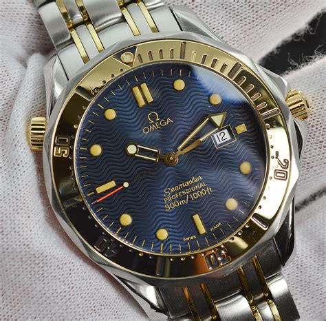 gold omega watch men's|18k gold men's used watches.